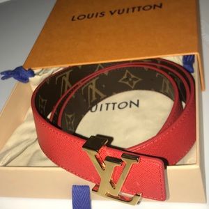 Louis Vuitton Reversible gold buckle belt